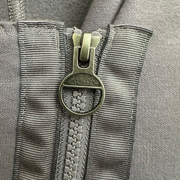 Athleta Moto Jacket Small Purple Asymmetric Full Zip Long Sleeve Textured Soft - Picture 7 of 8